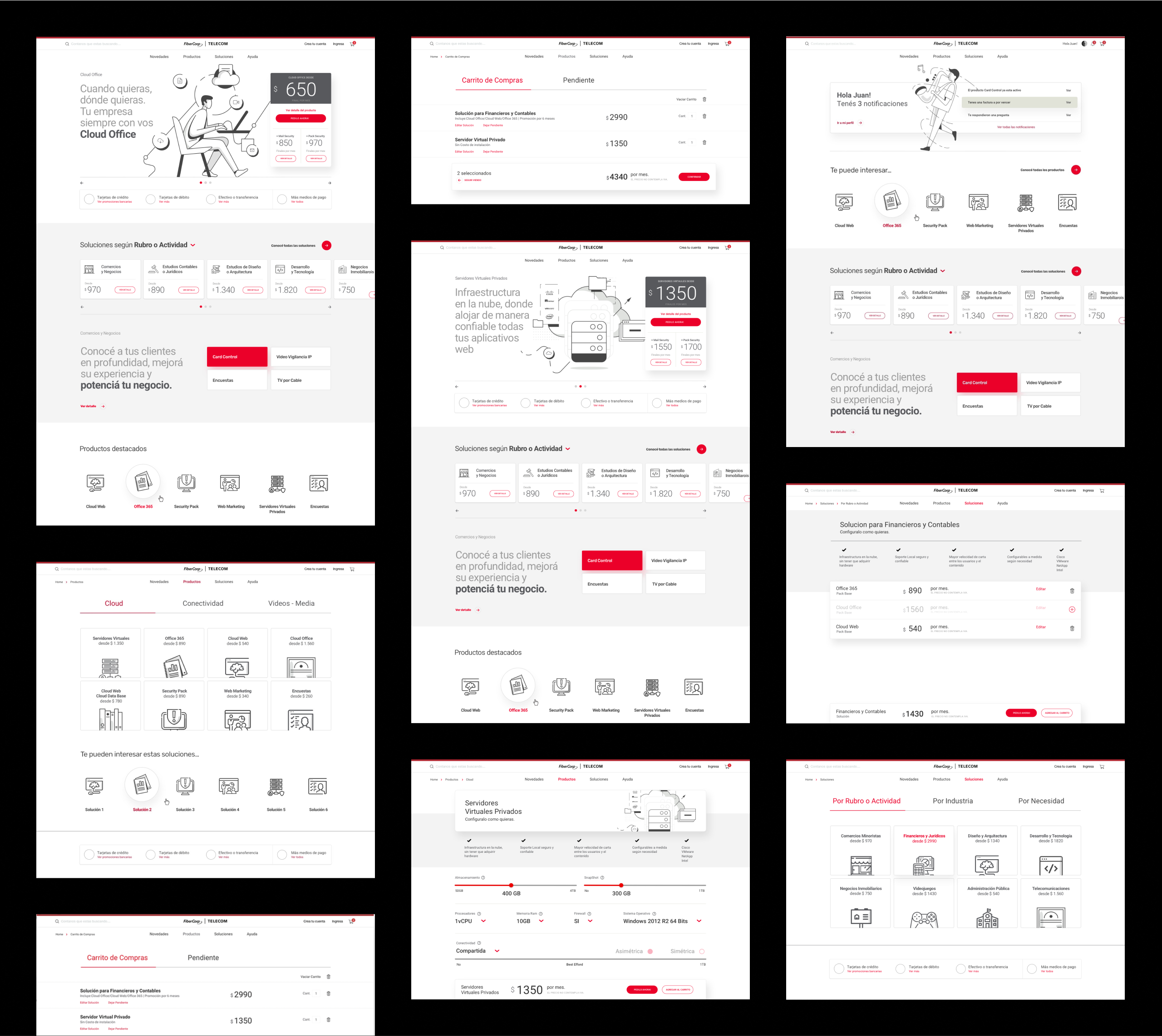 We made a prototype with low definition interfaces to test and challengue with user the design proposals.