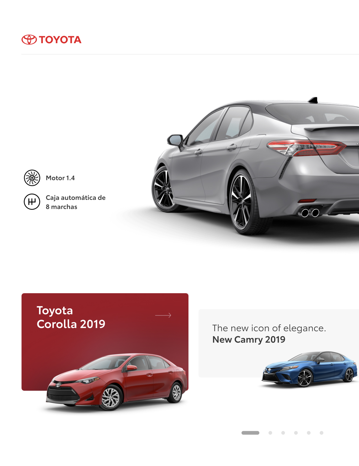 With the results of the research and the needs of the business we designed the interface of the Toyota web platform, attending commercial, strategic needs and the vision of the brand.